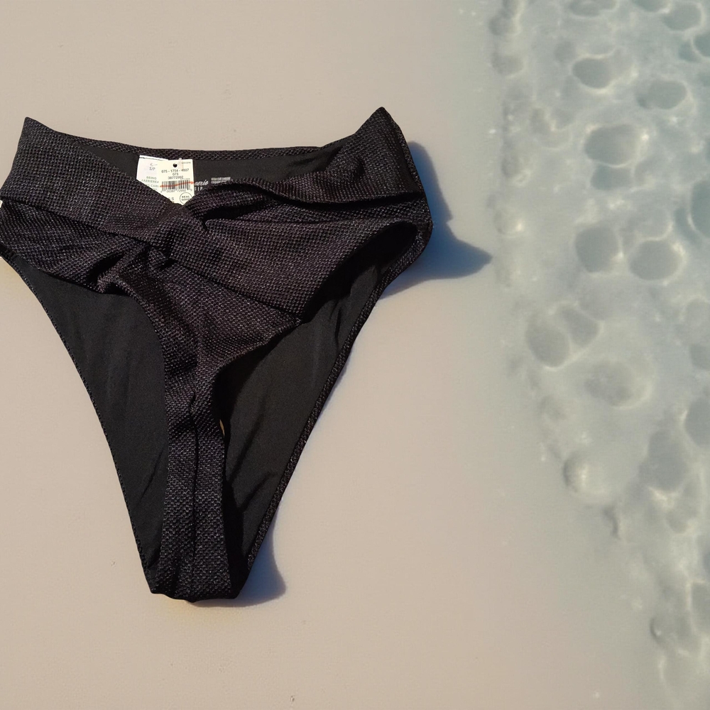 NWT Aerie Black Bikini Bottom Swimwear Size Small